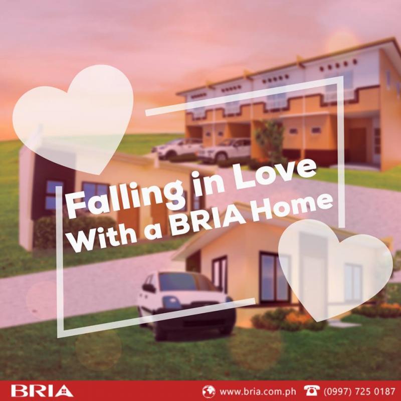 An image with the tagline Falling in Love with a BRIA Home affordable house and lot