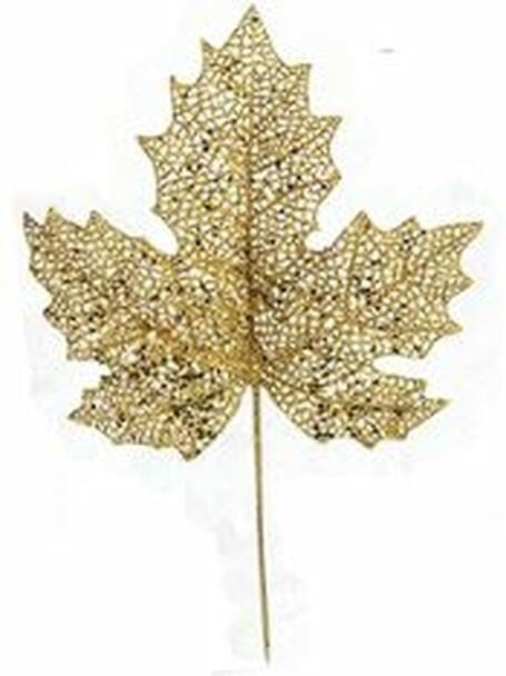 SEM4324G GLITT. MAPLE LEAF SPRAY PICKS-GOLD affordable house and lot