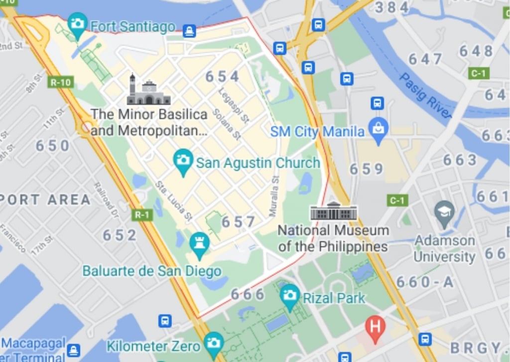 Intramuros Google Map
