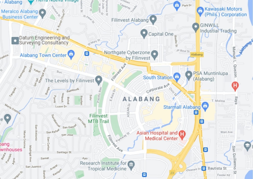 Molito Area Alabang Google Map