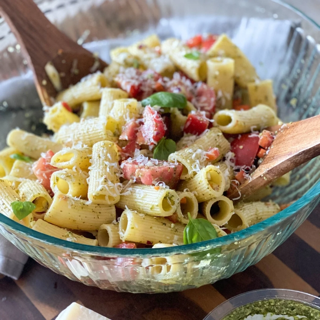 Tomato-Pesto-Pasta-Salad-Easy-Cold-Side-Dish-Valentines day Recipe