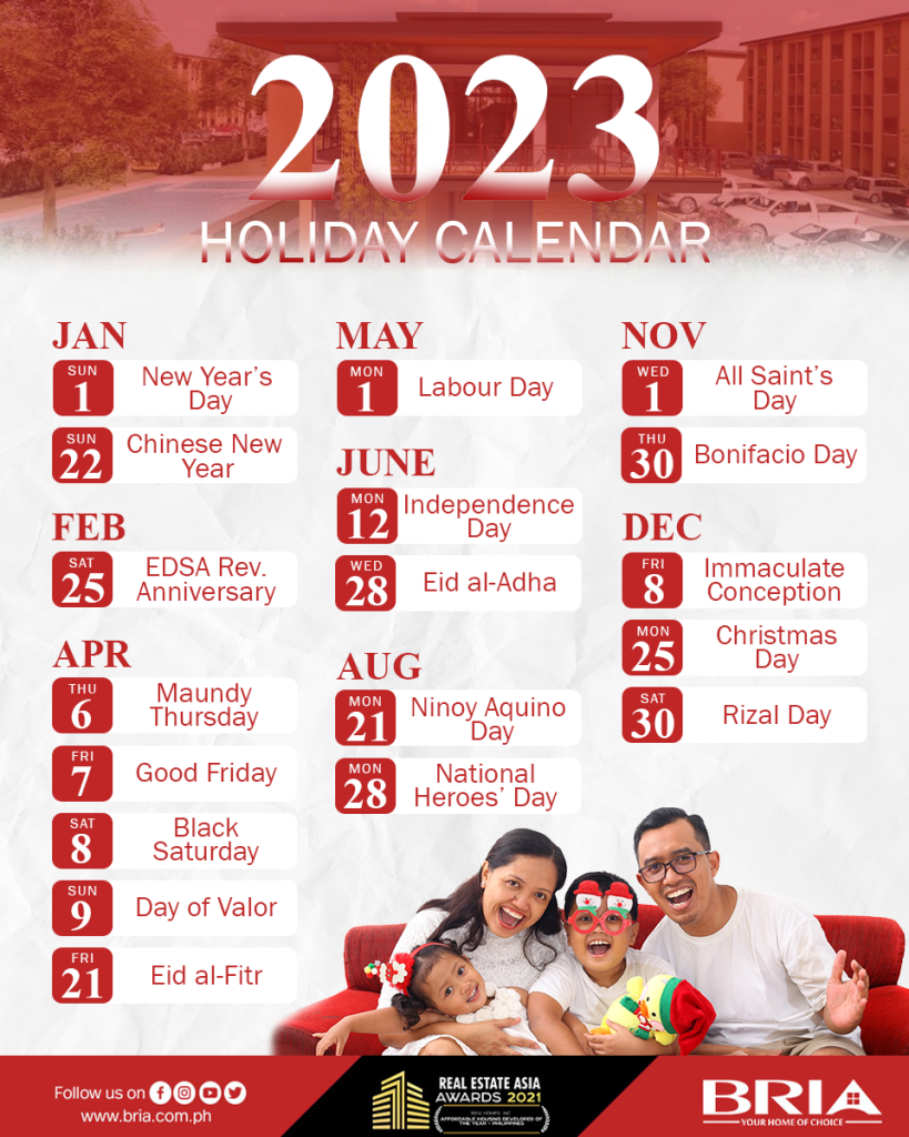 List of 2023 Holidays You Need to Know Bria Homes