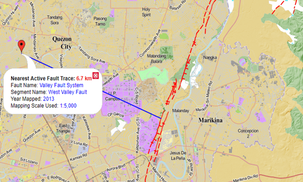 Metro Manila fault line