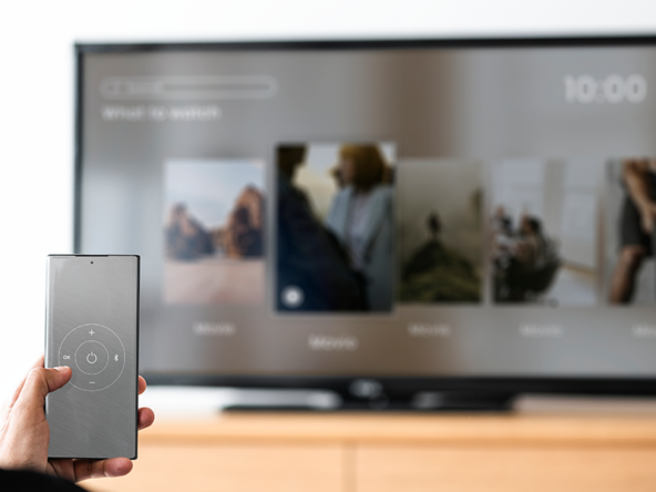 Changing channel of TV with phone