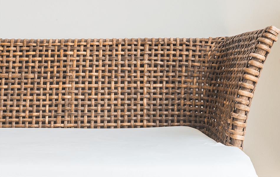 rattan sofa with cushion